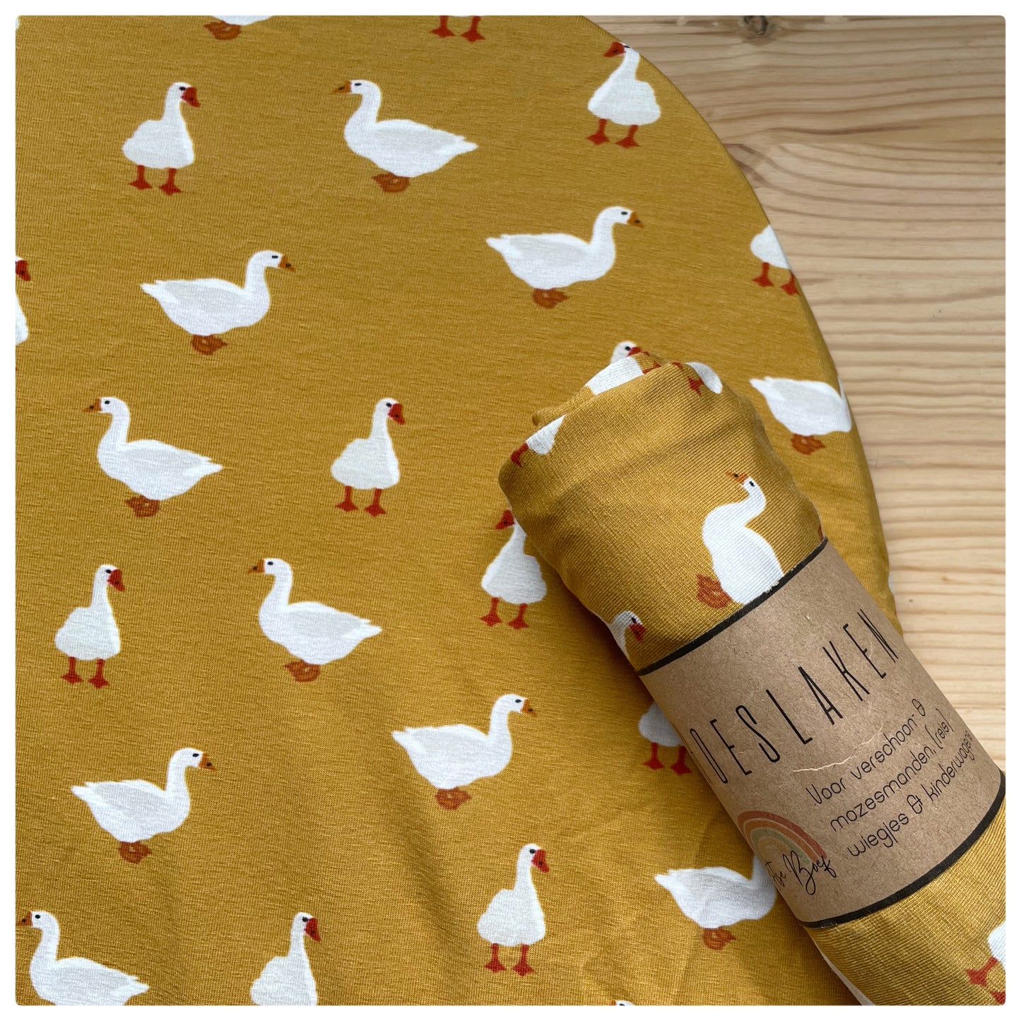 Hoeslaken verschoonmand/kinderwagen - ganzen geel