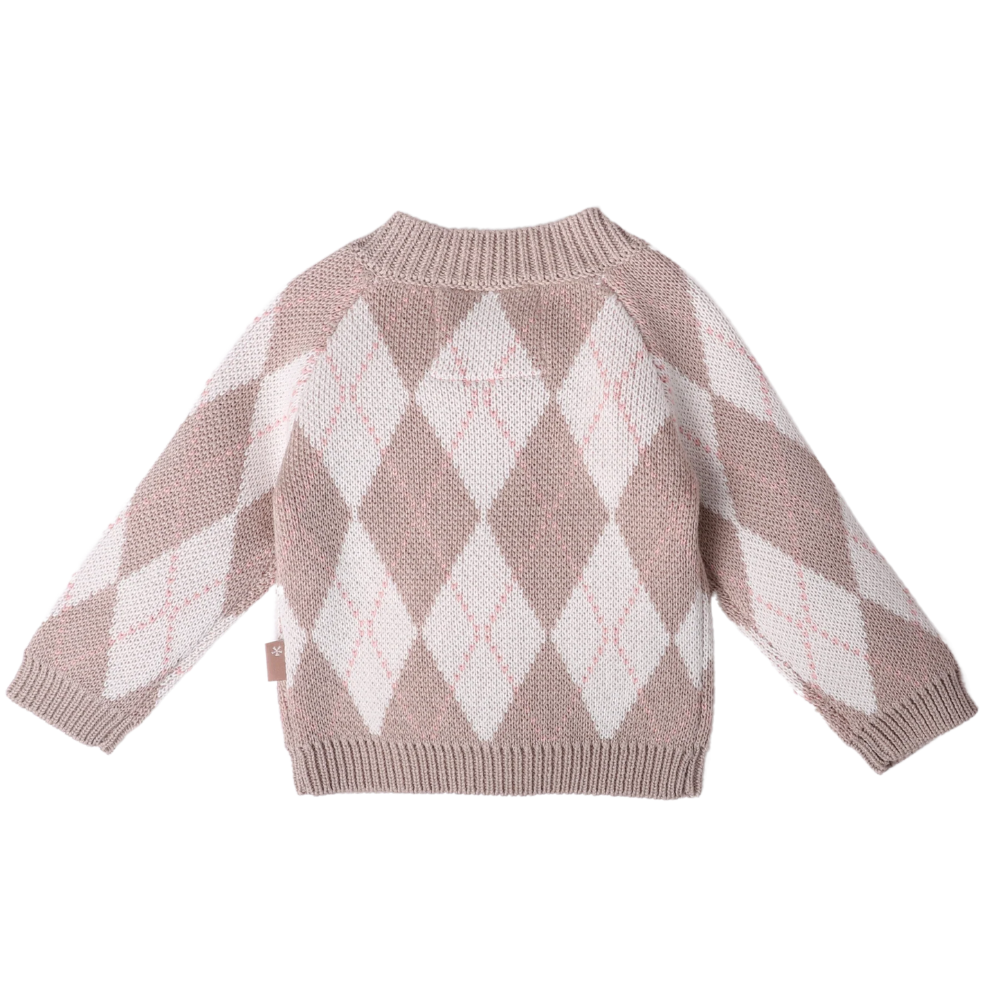 Gebreid Vest - Beige/pink