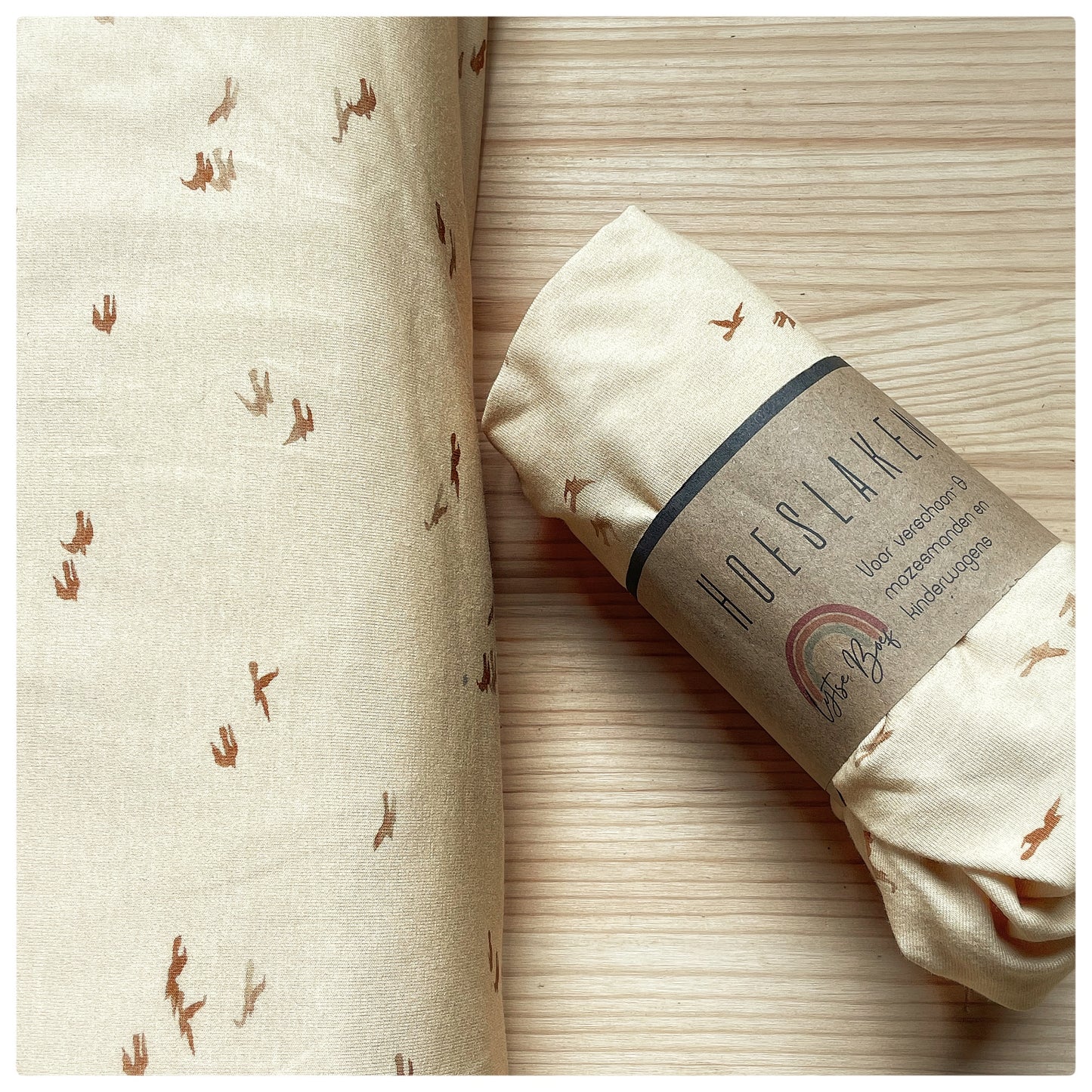 Hoeslaken verschoonmand/kinderwagen - vogels