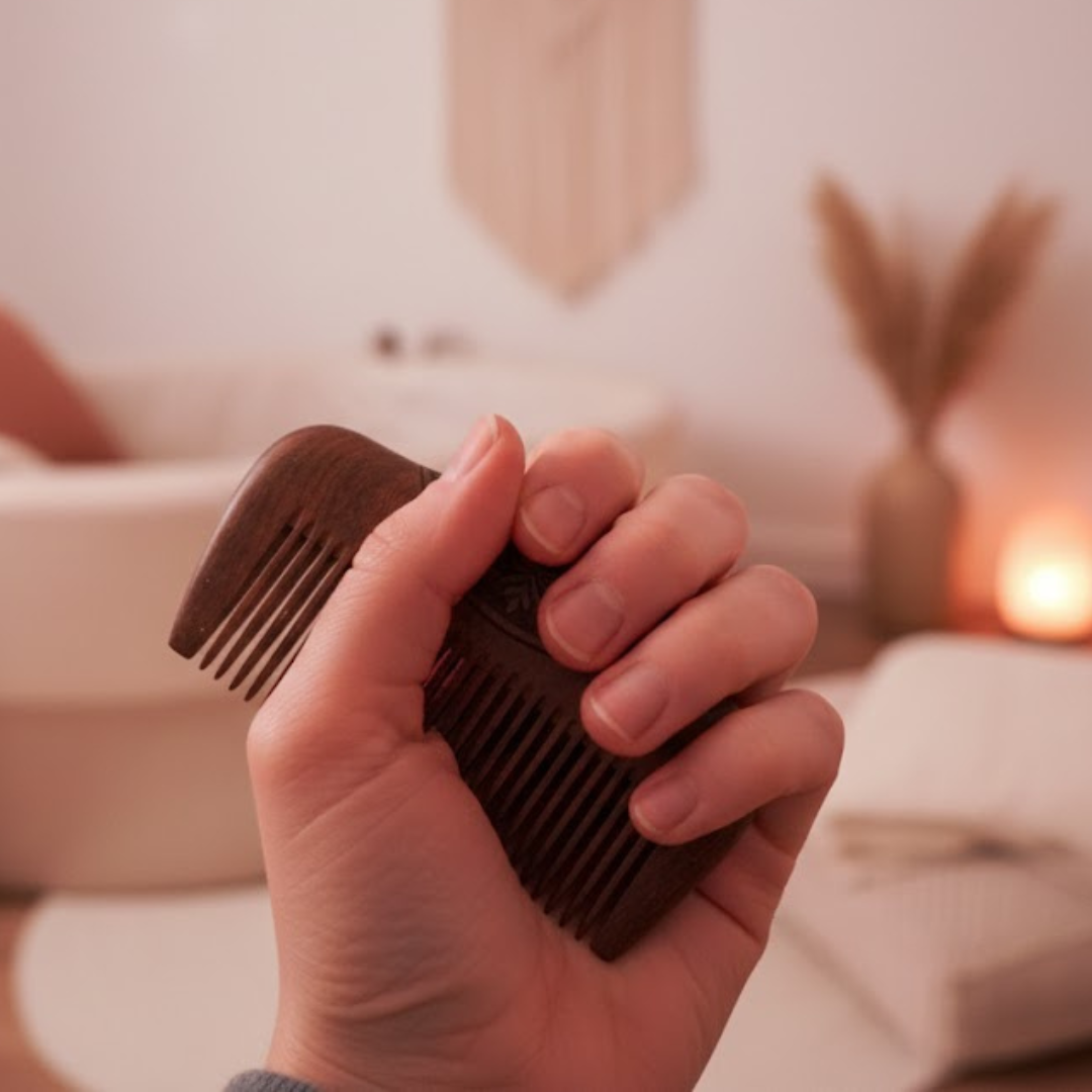 Ergonomische geboortekam - Sandelhout - Rond