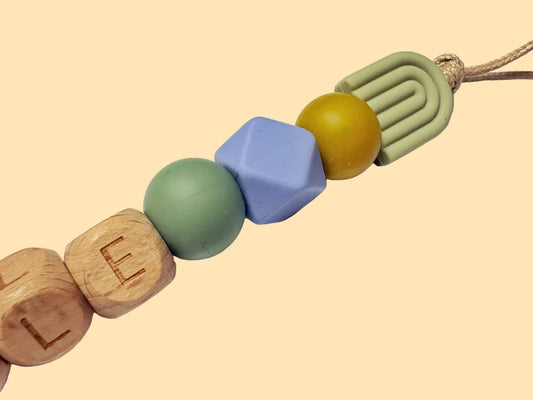 Speenkoord met naam - Ohle - blauw/groen