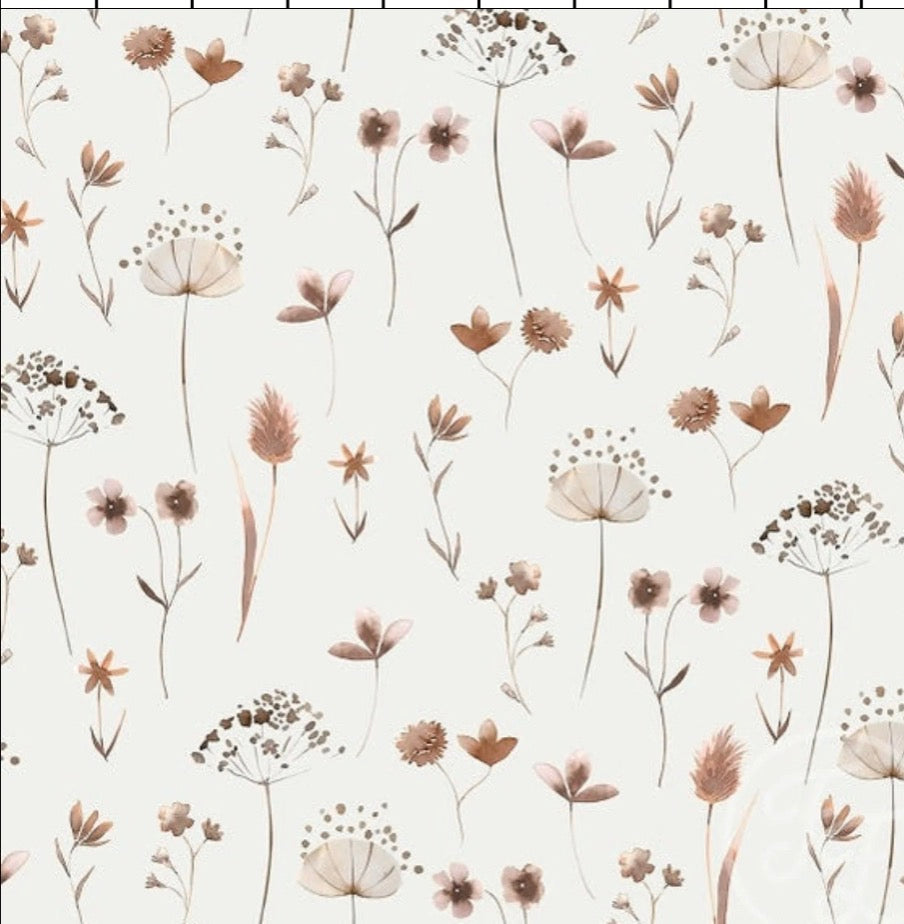 Hoeslaken verschoonmand/kinderwagen - droogbloemen