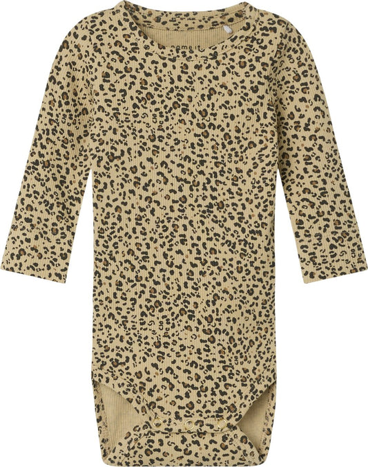 Romper - rib - panter latte