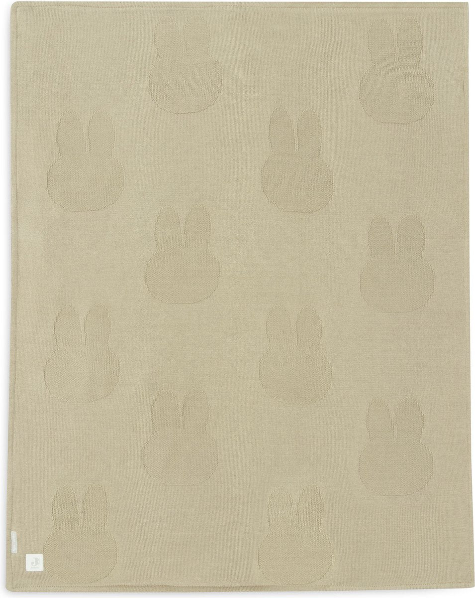 Deken Ledikant 100x150cm - Nijntje - Olive Green/Coral Fleece