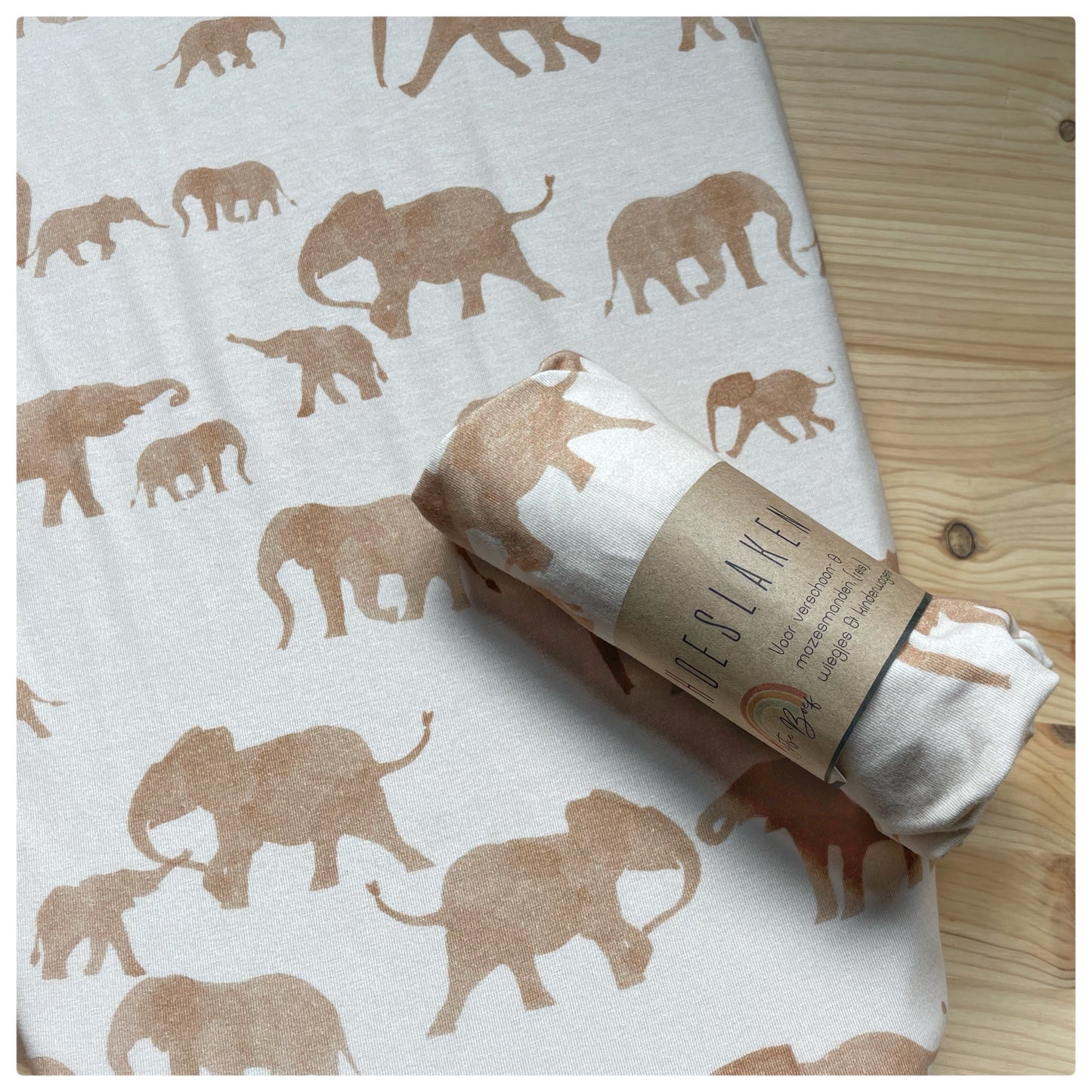 Hoeslaken verschoonmand/kinderwagen - olifanten