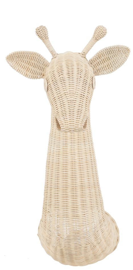 Rotan Giraf - Wanddecoratie - 85cm hoog