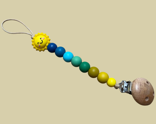 Speenkoord Zon - Blauw/Groen