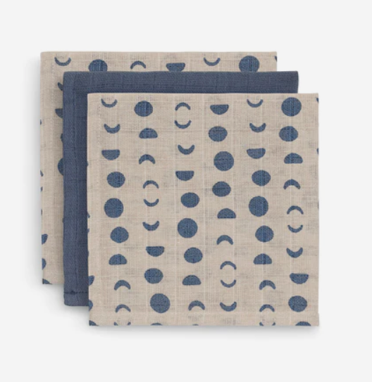 3 Hydrofiele monddoekjes - 31x31cm - Moonlight -Jollein