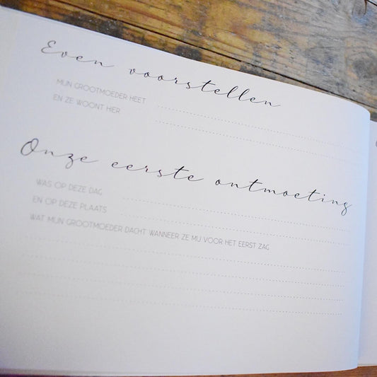 Invulboek - mijn grootouders boek