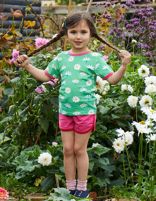 Kinder T-shirt - madeliefjesprint - Biologisch katoen
