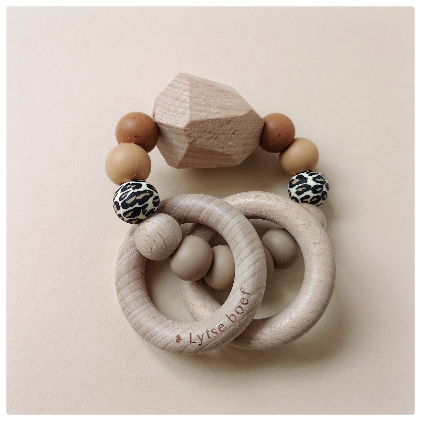 Dubbele Bijtring Panter Camel