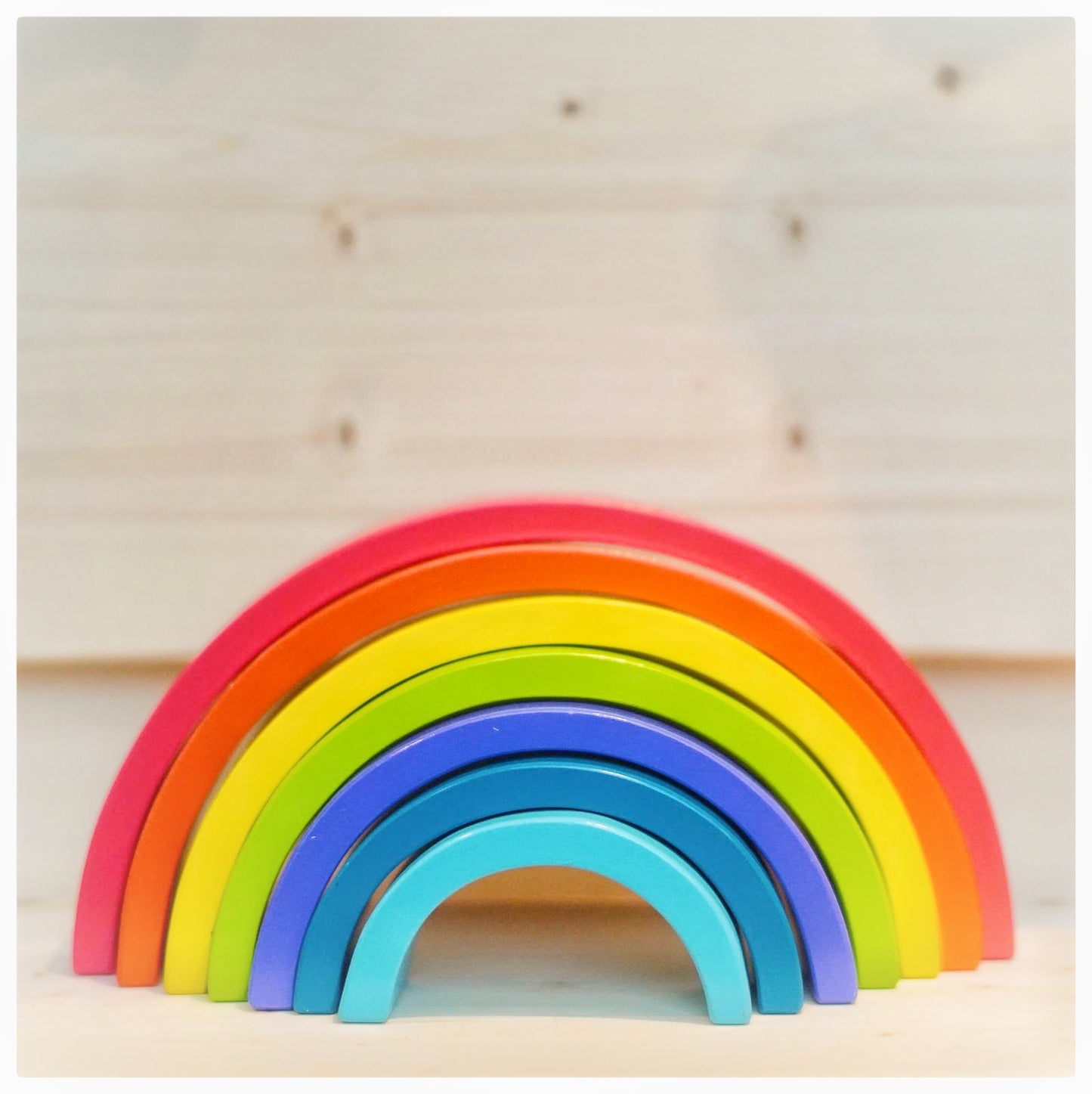 Regenboog stapelblokken (FSC HOUT)