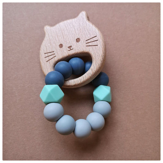 Bijtring Kat - keuze uit 5 kleuren