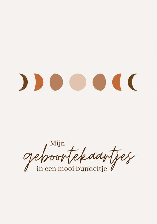 Bewaarbundel geboortekaartjes A5 - Maan