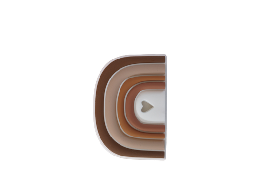 Siliconen Bijtspeeltje - Regenboog Bruin