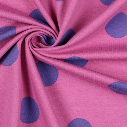 Aankleedkussenhoes - roze/paars - stippen
