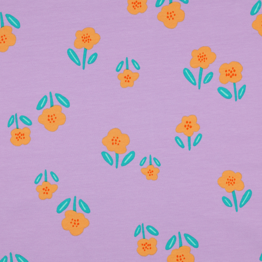 Hoeslaken verschoonmand/kinderwagen - lila bloem