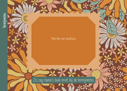 Zwangerschapsboek - Retro Bloemen