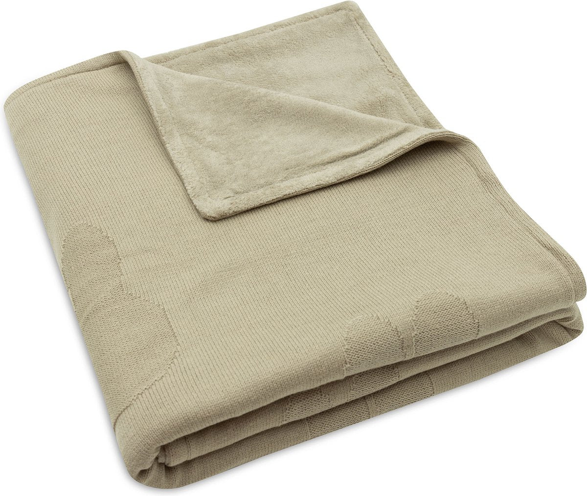 Deken Ledikant 100x150cm - Nijntje - Olive Green/Coral Fleece