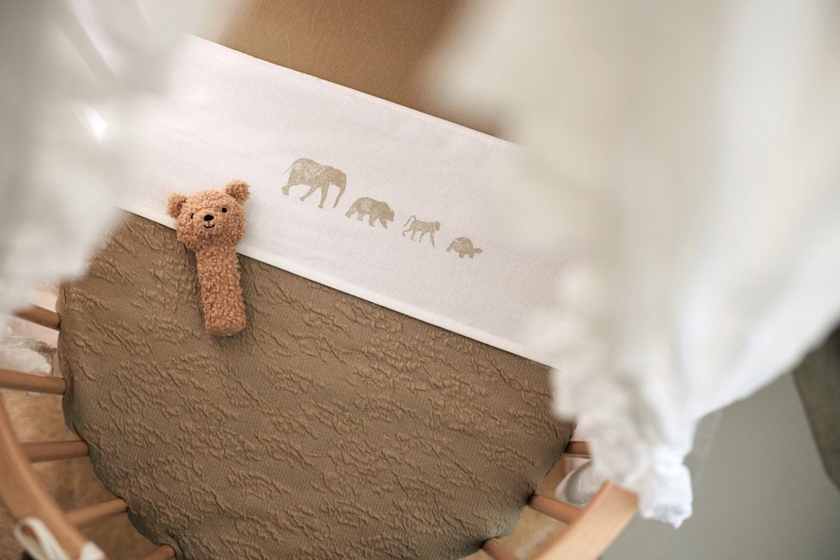 Deken Wieg 75x100 - Soft Waves Olive green velvet