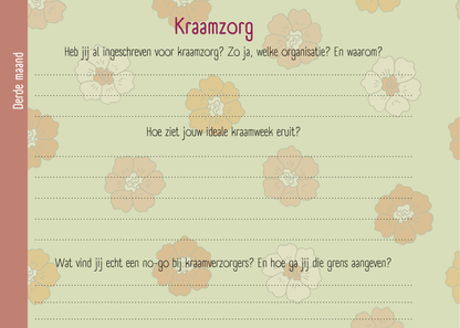 Zwangerschapsboek - Retro Bloemen