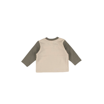 Longsleeve - tweekleurig army green