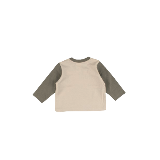 Longsleeve - tweekleurig army green