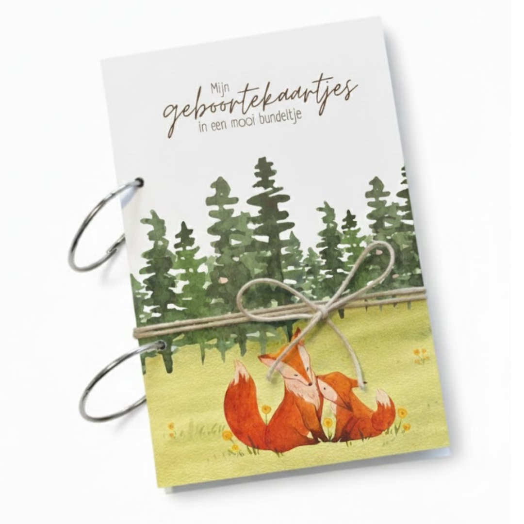 Bewaarbundel geboortekaartjes A5 - Bosvriendjes