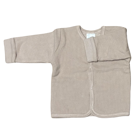 Vest - wafel - gevoerd - organic - beige
