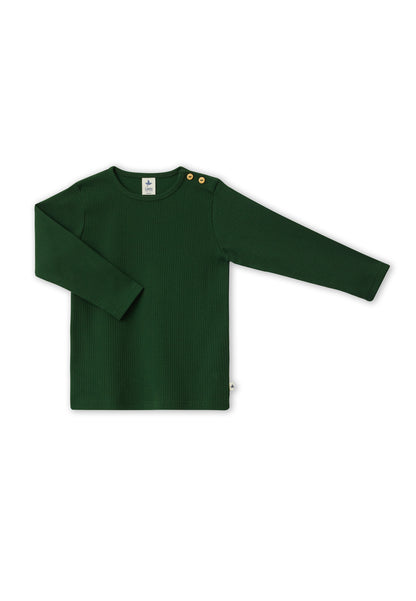 Basic rib longsleeve - Bio-cotton - Dennengroen