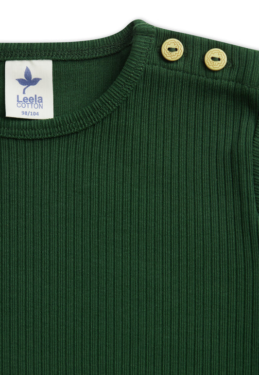 Basic rib longsleeve - Bio-cotton - Dennengroen