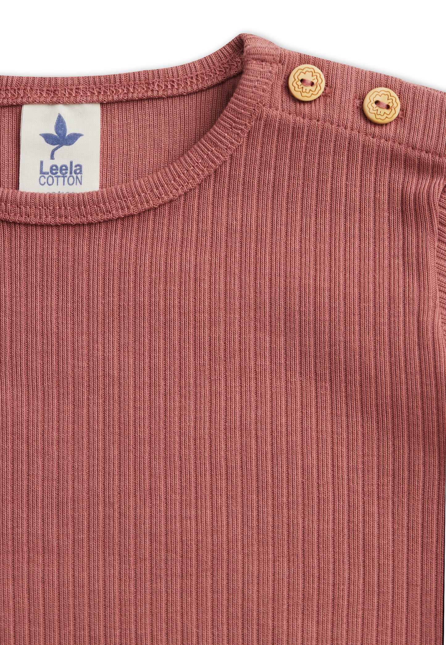 Basic rib longsleeve - Bio-cotton - Mauve