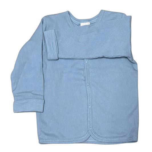 Vest - rib - gevoerd - organic - blauw