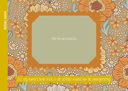 Zwangerschapsboek - Retro Bloemen