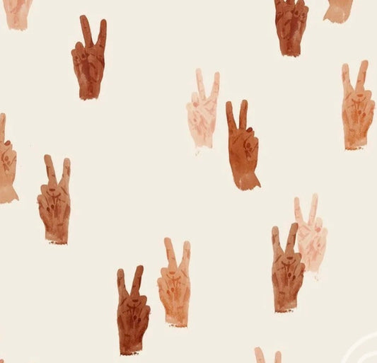 Hoeslaken verschoonmand/kinderwagen - peace