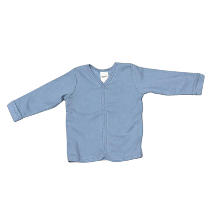 Vest - rib - gevoerd - organic - blauw