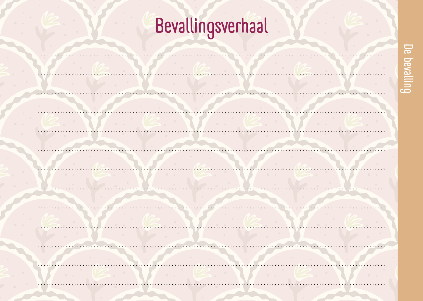 Zwangerschapsboek - Retro Bloemen