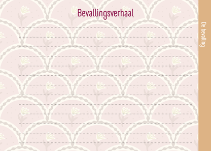 Zwangerschapsboek - Retro Bloemen