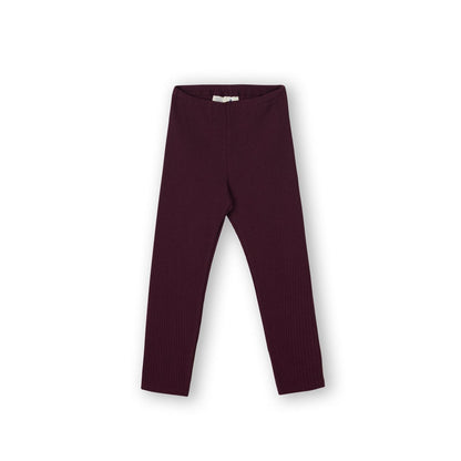 Basic Rib Legging - Aubergine 74/80