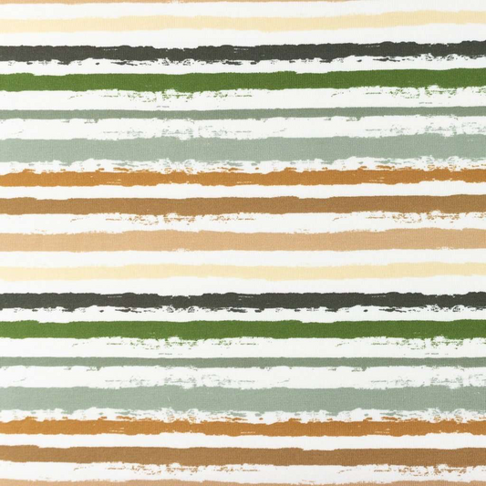 Hoeslaken verschoonmand/kinderwagen - Streepjes groen/camel