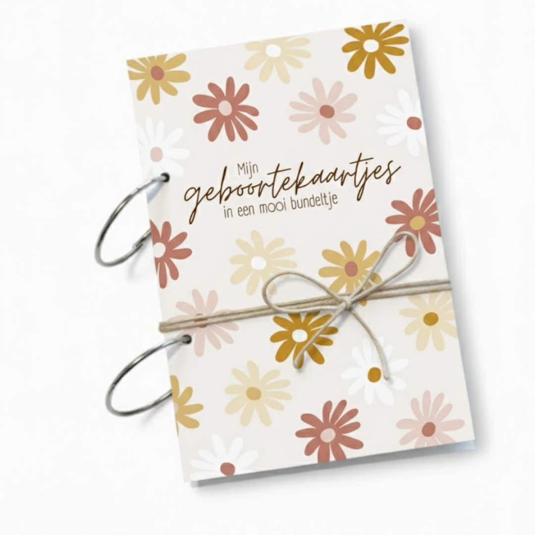 Bewaarbundel geboortekaartjes A5 - Bloemen