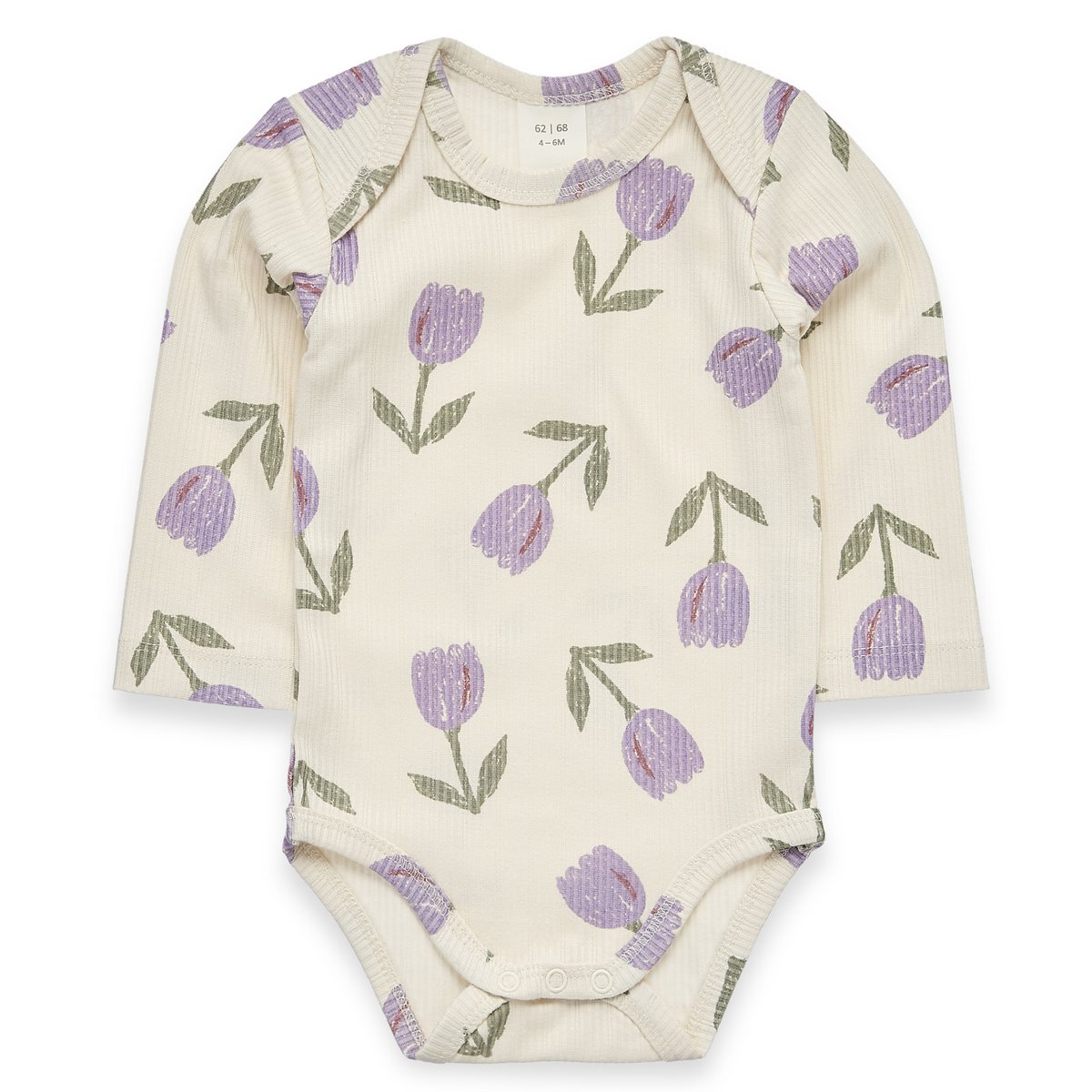 Romper rib - lange mouw - Tulips