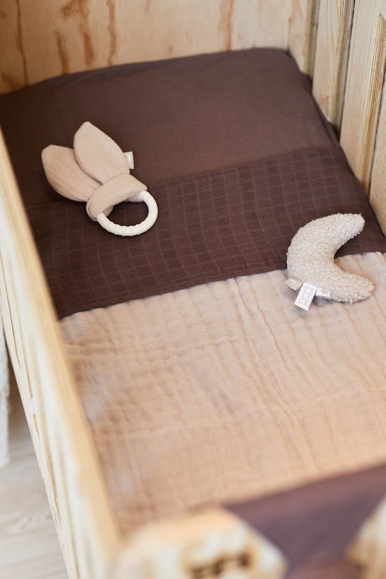 Baby Laken Wieg 75x100cm hydrofiel - chestnut bruin