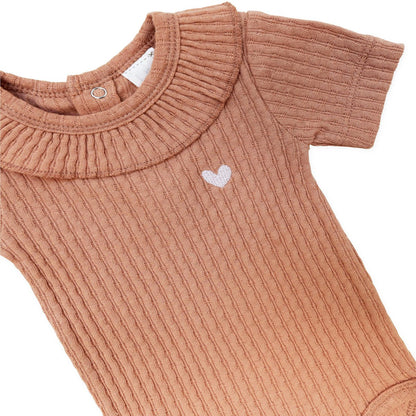 Romper - korte mouw - peach