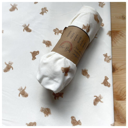 Hoeslaken verschoonmand/kinderwagen - beertjes