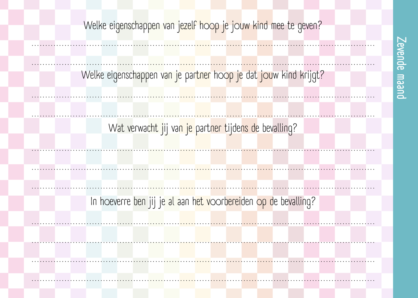 Zwangerschapsboek - Smiley / Blokjes