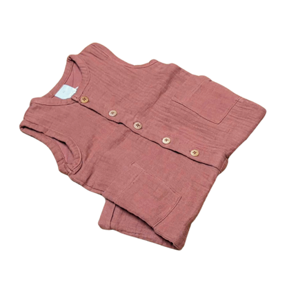 Hydrofiel mouwloos pakje - organic - burlwood