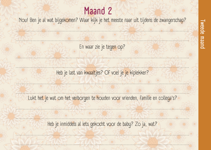 Zwangerschapsboek - Retro Bloemen