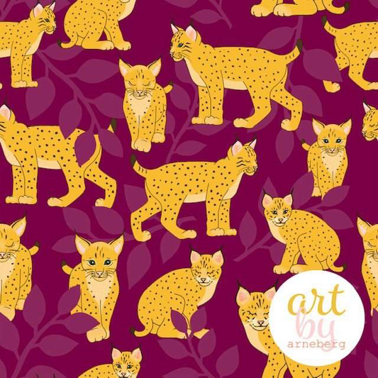 Hoeslaken verschoonmand/kinderwagen - aubergine panter