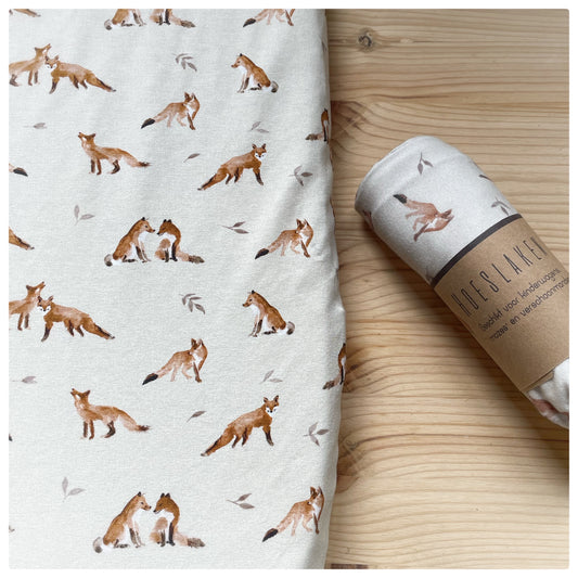 Hoeslaken verschoonmand/kinderwagen - vossen